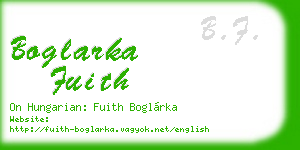 boglarka fuith business card