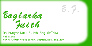 boglarka fuith business card